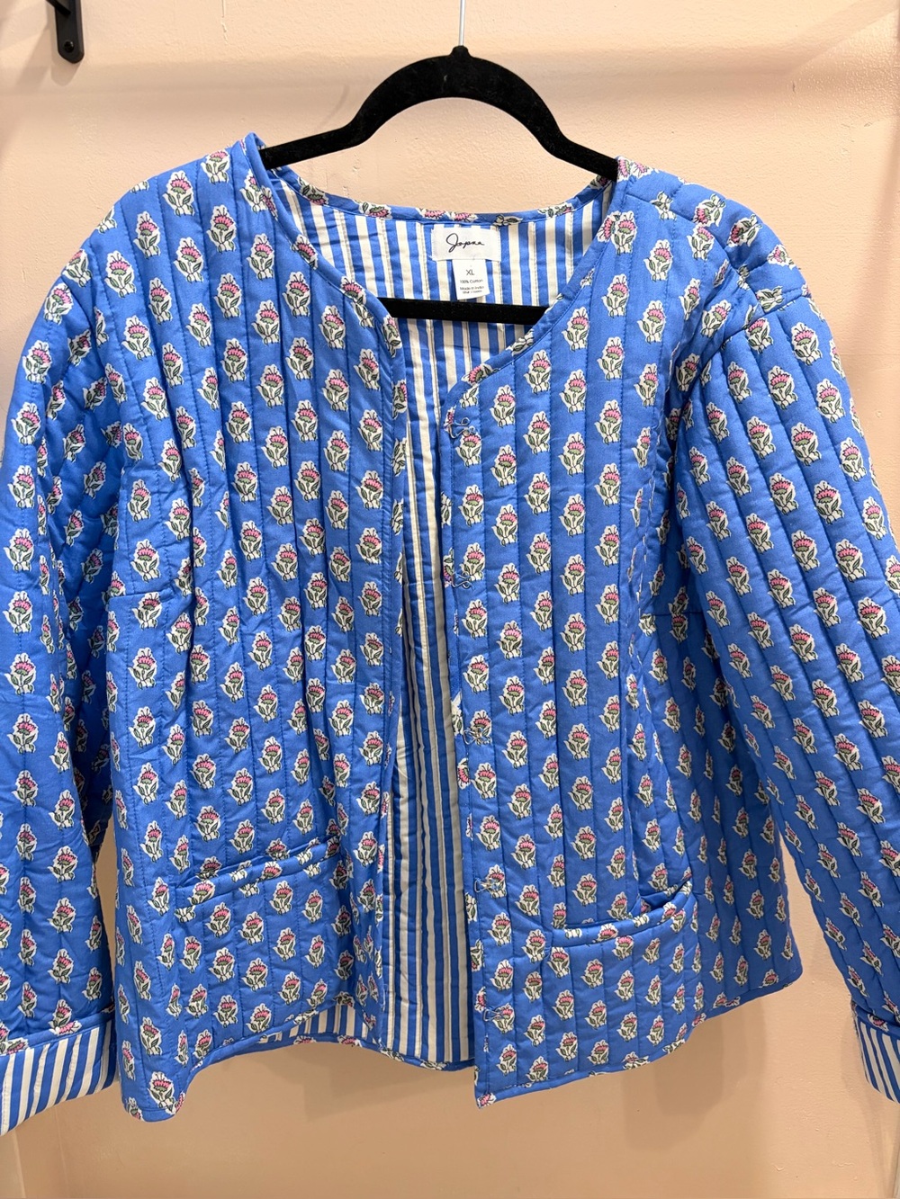 Anna Quilted Blue Floral women's Jacket